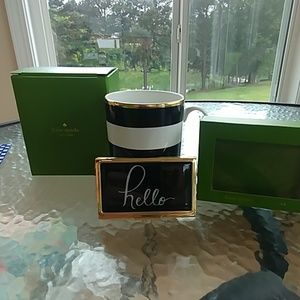 KATE SPADE OFFICE BUNDLE MUG/BUSINESS CARD HOLDER
